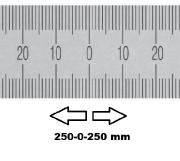 HORIZONTAL FLEXIBLE RULE MIDDLE ZERO 500 MM SECTION 18x0,5 MM<BR>REF : RGH96-C0500C0M0
